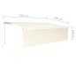 Tenda Retrattile Manuale con Parasole 5x3m Crema Tenda Retrattile Manuale con Parasole 5x3m Crema