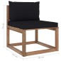 vidaXL Set Salotto Giardino Pallet Cuscini 3 pz Legno Pino Impregnato vidaXL Set Salotto Giardino Pallet Cuscini 3 pz Legno Pino Impregnato