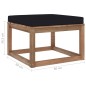 vidaXL Set Salotto Giardino Pallet Cuscini 3 pz Legno Pino Impregnato vidaXL Set Salotto Giardino Pallet Cuscini 3 pz Legno Pino Impregnato