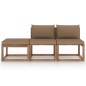vidaXL Set Salotto Giardino Pallet Cuscini 3 pz Legno Pino Impregnato vidaXL Set Salotto Giardino Pallet Cuscini 3 pz Legno Pino Impregnato