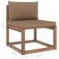 vidaXL Set Salotto Giardino Pallet Cuscini 3 pz Legno Pino Impregnato vidaXL Set Salotto Giardino Pallet Cuscini 3 pz Legno Pino Impregnato