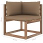 vidaXL Set Salotto Giardino Pallet Cuscini 3 pz Legno Pino Impregnato vidaXL Set Salotto Giardino Pallet Cuscini 3 pz Legno Pino Impregnato