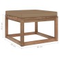 vidaXL Set Salotto Giardino Pallet Cuscini 3 pz Legno Pino Impregnato vidaXL Set Salotto Giardino Pallet Cuscini 3 pz Legno Pino Impregnato