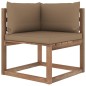 vidaXL Set Salotto Giardino Pallet Cuscini 4 pz Legno Pino Impregnato vidaXL Set Salotto Giardino Pallet Cuscini 4 pz Legno Pino Impregnato