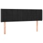 vidaXL Testiera ad Orecchio Nera 147x16x78/88 cm in Velluto vidaXL Testiera ad Orecchio Nera 147x16x78/88 cm in Velluto