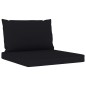 vidaXL Set Salotto da Giardino 5 pz con Cuscini Neri vidaXL Set Salotto da Giardino 5 pz con Cuscini Neri