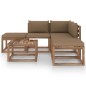 vidaXL Set Salotto da Giardino 6 pz con Cuscini Tortora vidaXL Set Salotto da Giardino 6 pz con Cuscini Tortora