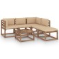 vidaXL Set Salotto Giardino Pallet con Cuscini 6 pz in Pino Impregnato vidaXL Set Salotto Giardino Pallet con Cuscini 6 pz in Pino Impregnato