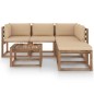 vidaXL Set Salotto Giardino Pallet con Cuscini 6 pz in Pino Impregnato vidaXL Set Salotto Giardino Pallet con Cuscini 6 pz in Pino Impregnato