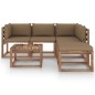 vidaXL Set Salotto Giardino Pallet con Cuscini 6 pz in Pino Impregnato