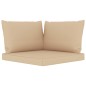 vidaXL Set Divani da Giardino 10 pz con Cuscini Beige vidaXL Set Divani da Giardino 10 pz con Cuscini Beige