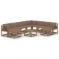 vidaXL Set Divani da Giardino 11 pz con Cuscini Grigio Talpa