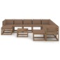 vidaXL Set Divani da Giardino 11 pz con Cuscini Grigio Talpa