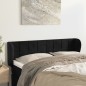 Testiera ad Orecchio Nera 147x23x78/88 cm in Velluto Testiera ad Orecchio Nera 147x23x78/88 cm in Velluto