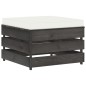 vidaXL Ottomana Modulare con Cuscino in Legno Impregnato Grigio vidaXL Ottomana Modulare con Cuscino in Legno Impregnato Grigio