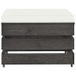 vidaXL Ottomana Modulare con Cuscino in Legno Impregnato Grigio vidaXL Ottomana Modulare con Cuscino in Legno Impregnato Grigio