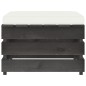 vidaXL Ottomana Modulare con Cuscino in Legno Impregnato Grigio vidaXL Ottomana Modulare con Cuscino in Legno Impregnato Grigio