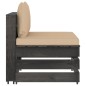 vidaXL Set Salotto da Giardino 3pz con Cuscini Legno Impregnato Grigio vidaXL Set Salotto da Giardino 3pz con Cuscini Legno Impregnato Grigio