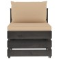 vidaXL Set Salotto da Giardino 3pz con Cuscini Legno Impregnato Grigio vidaXL Set Salotto da Giardino 3pz con Cuscini Legno Impregnato Grigio