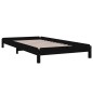 vidaXL Letto Impilabile Nero 90x190 cm in Legno Massello di Pino vidaXL Letto Impilabile Nero 90x190 cm in Legno Massello di Pino