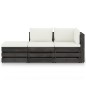 vidaXL Set Salotto da Giardino 3pz con Cuscini Legno Impregnato Grigio
