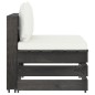 vidaXL Set Salotto da Giardino 3pz con Cuscini Legno Impregnato Grigio