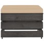 vidaXL Set Salotto da Giardino 3pz con Cuscini Legno Impregnato Grigio