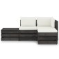 vidaXL Set Salotto da Giardino 4pz con Cuscini Legno Impregnato Grigio vidaXL Set Salotto da Giardino 4pz con Cuscini Legno Impregnato Grigio