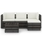 vidaXL Set Salotto da Giardino 5pz con Cuscini Legno Impregnato Grigio vidaXL Set Salotto da Giardino 5pz con Cuscini Legno Impregnato Grigio