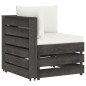 vidaXL Set Salotto da Giardino 6pz con Cuscini Legno Impregnato Grigio vidaXL Set Salotto da Giardino 6pz con Cuscini Legno Impregnato Grigio