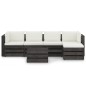 vidaXL Set Salotto da Giardino 6pz con Cuscini Legno Impregnato Grigio