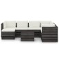 vidaXL Set Salotto da Giardino con Cuscini 8pz Legno Impregnato Grigio