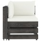 vidaXL Set Salotto Giardino con Cuscini 10 pz Legno Impregnato Grigio vidaXL Set Salotto Giardino con Cuscini 10 pz Legno Impregnato Grigio