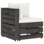 vidaXL Set Salotto Giardino con Cuscini 11 pz Legno Impregnato Grigio
