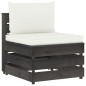 vidaXL Set Salotto Giardino con Cuscini 11 pz Legno Impregnato Grigio