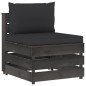 vidaXL Set Salotto Giardino con Cuscini 11 pz Legno Impregnato Grigio