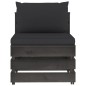 vidaXL Set Salotto Giardino con Cuscini 11 pz Legno Impregnato Grigio