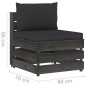 vidaXL Set Salotto Giardino con Cuscini 11 pz Legno Impregnato Grigio