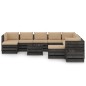 vidaXL Set Salotto Giardino con Cuscini 12 pz Legno Impregnato Grigio vidaXL Set Salotto Giardino con Cuscini 12 pz Legno Impregnato Grigio