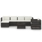 vidaXL Set Salotto da Giardino 7pz con Cuscini Legno Impregnato Grigio vidaXL Set Salotto da Giardino 7pz con Cuscini Legno Impregnato Grigio