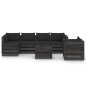 vidaXL Set Salotto da Giardino 7pz con Cuscini Legno Impregnato Grigio