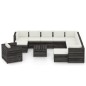 vidaXL Set Salotto Giardino con Cuscini 12 pz Legno Impregnato Grigio