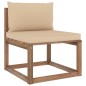 vidaXL Set Salotto Giardino Pallet Cuscini 3 pz Legno Pino Impregnato vidaXL Set Salotto Giardino Pallet Cuscini 3 pz Legno Pino Impregnato