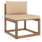 vidaXL Set Salotto Giardino Pallet Cuscini 3 pz Legno Pino Impregnato vidaXL Set Salotto Giardino Pallet Cuscini 3 pz Legno Pino Impregnato