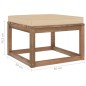 vidaXL Set Salotto Giardino Pallet Cuscini 3 pz Legno Pino Impregnato vidaXL Set Salotto Giardino Pallet Cuscini 3 pz Legno Pino Impregnato