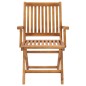vidaXL Sedie da Giardino Pieghevoli con Cuscini 4 pz Massello di Teak