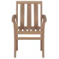 vidaXL Sedie da Giardino Impilabili con Cuscini 4 pz Massello di Teak vidaXL Sedie da Giardino Impilabili con Cuscini 4 pz Massello di Teak