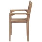 vidaXL Sedie da Giardino Impilabili con Cuscini 4 pz Massello di Teak vidaXL Sedie da Giardino Impilabili con Cuscini 4 pz Massello di Teak