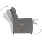 vidaXL Poltrona Massaggiante Elettrica Grigio Scuro in Scamosciato