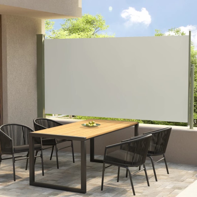 Tenda Laterale Retrattile per Patio 160x300 cm Crema Tenda Laterale Retrattile per Patio 160x300 cm Crema